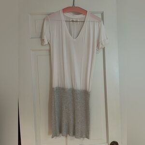 Mickey and Jenny  White and Gray Mini Dress